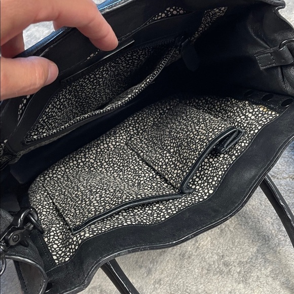 Loeffler Randall Junior Work Tote Bag Black Leather Studded 2 Way - Picture 15 of 15